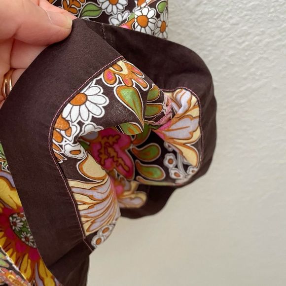 CAbi Ashbury A-line Pleated Mixed Media Floral Print Cotton Skirt, Size 4 - Picture 5 of 9